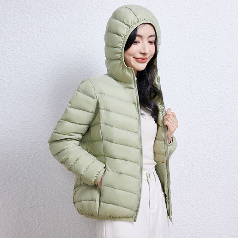Women Winter White Duck Hoodies Jackets Coats