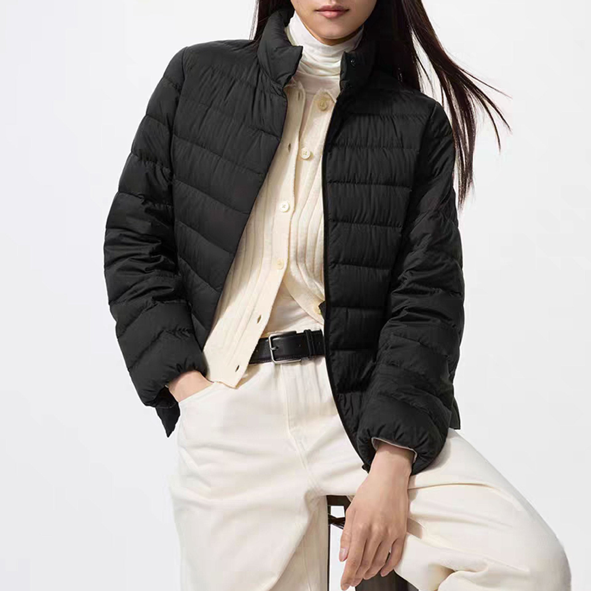 New Loose Fit Short Cotton Jacket Women's Slimming Lightweight Style Jacket Coats