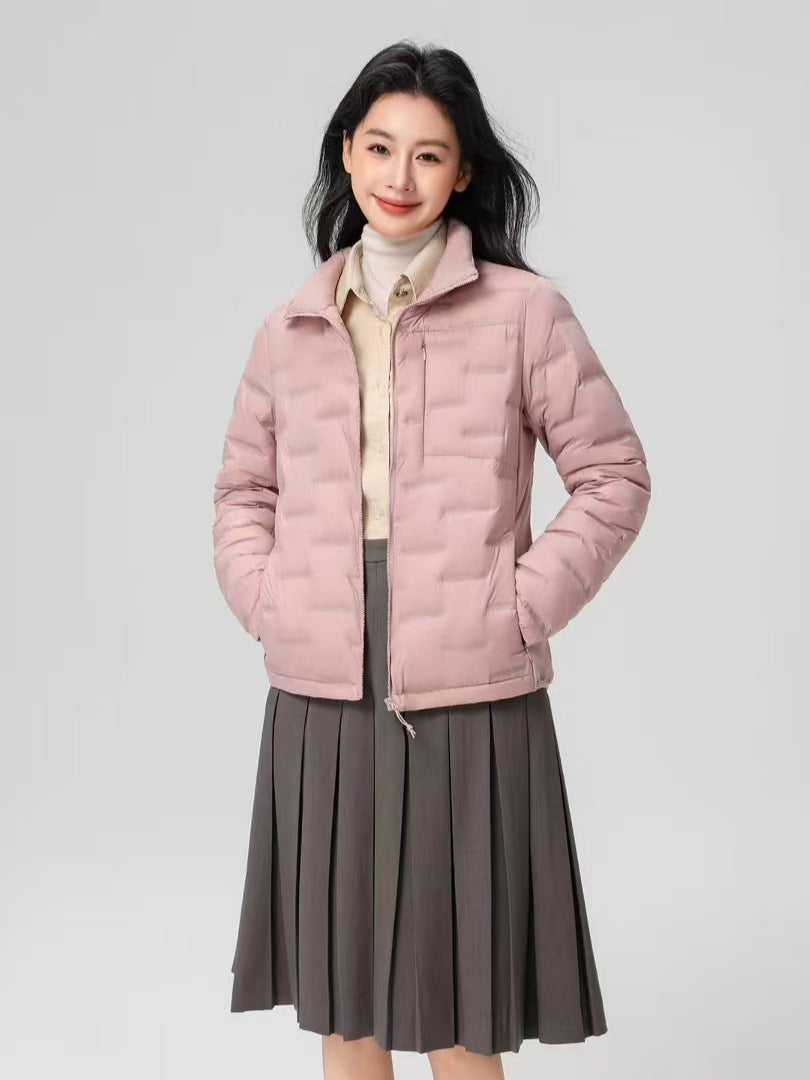 Womens Winter Pink White Duck Down Jackets Coats