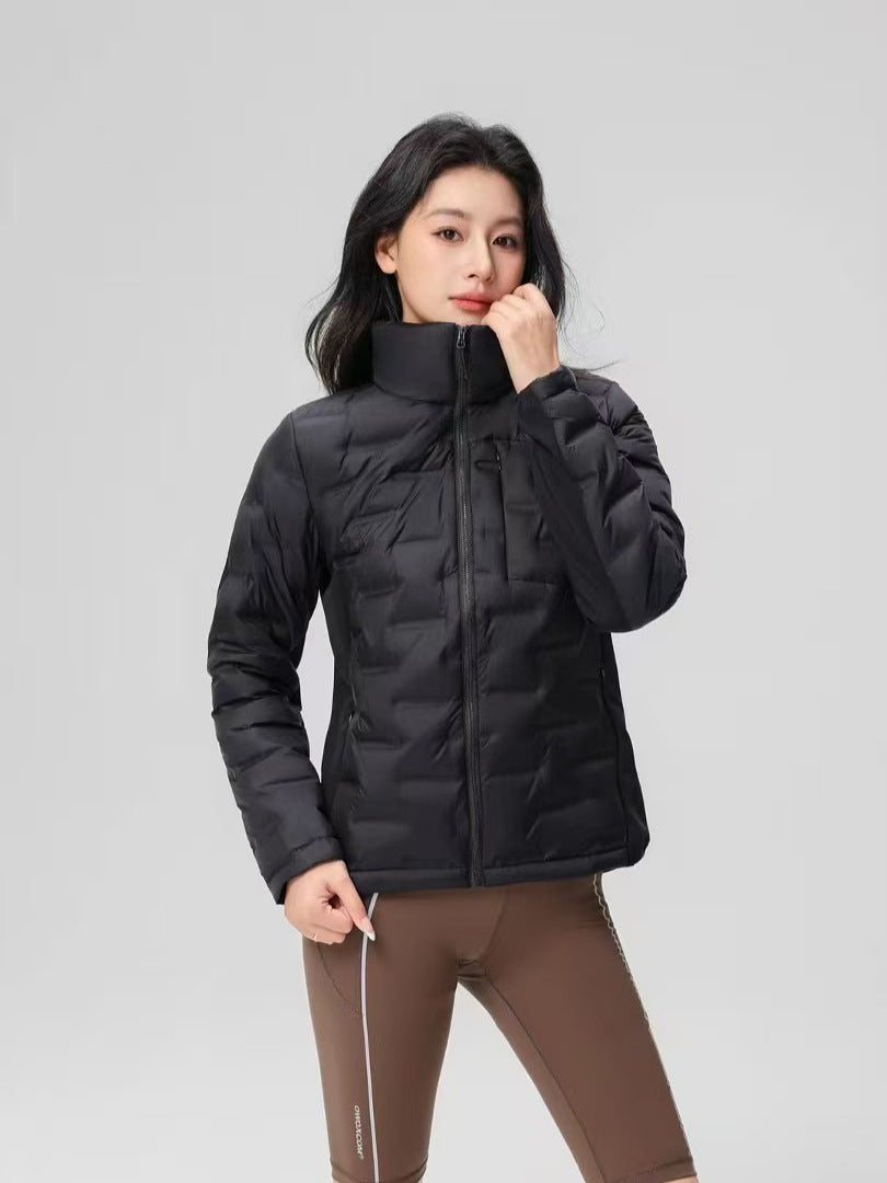 Womens Winter Pink White Duck Down Jackets Coats