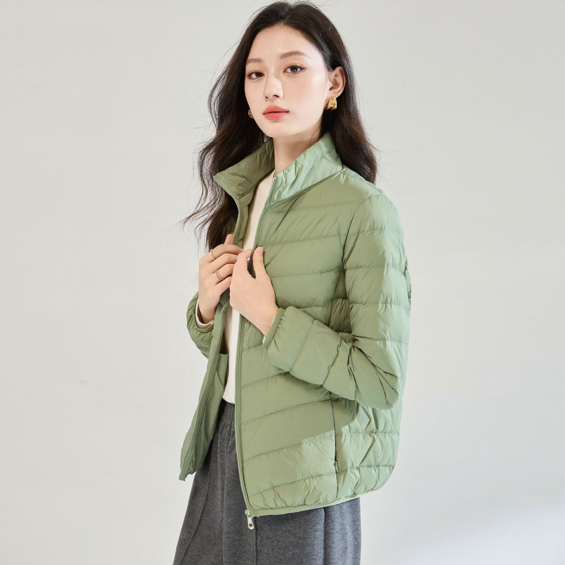 New Loose Fit Short Cotton Jacket Women's Slimming Lightweight Style Jacket Coats