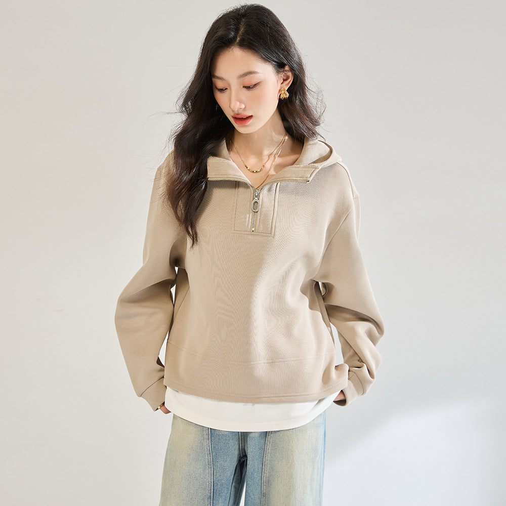 Fleece Wool Silk Set Sweatshirt Sweatpants Casual Warm Sports Set Women's Skirt Suit